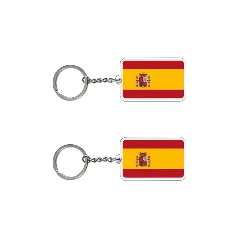 Juego de 2 llaveros con bandera de España (España), España,