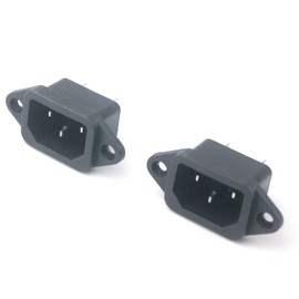 Aofan IEC320 C14/3 Pin Male Plug Chassis PCB Panel Inlet Socket Connector AC 250V/10A (2 Pcs)