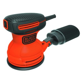 BLACK+DECKER Orbital Sander, 5 Inch, 2.0 Amp, 12000 OPM, Corded, 1 Sandpaper Sheet and Dust Bag Included (BDERO100)