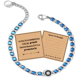 FANCIBAND Men's anchor steering wheel lucky charm stainless steel gifts for my son, dad, brother, boyfriend, husband, grandpa, granddaughter, uncle connection, stainless steel stone, not applicable