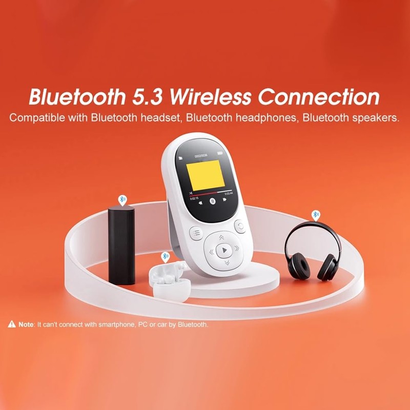 Peakloong 32GB Clip MP3 Player Portable Music Player Bluetooth MP3