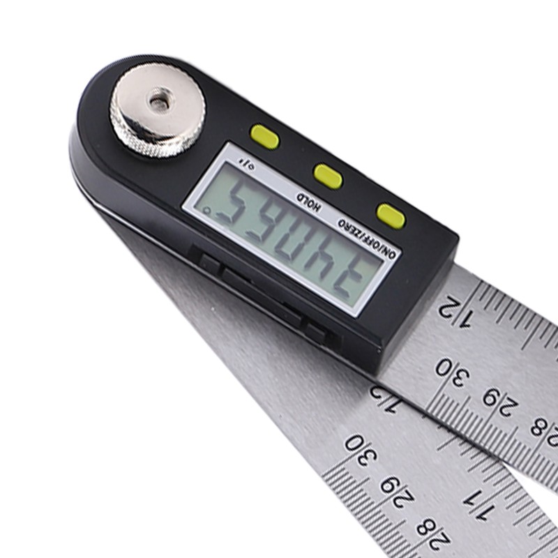 0‑300mm Digital Protractor Portable Stainless Steel LCD Angle Finder Ruler