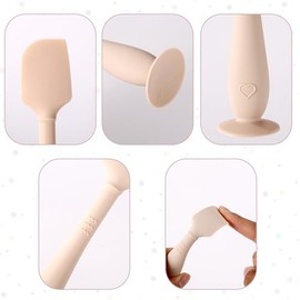 2uds Esptulas para Crema Paal de Beb con Estuche, 2 Tamaos Aplicador Pasta de Silicona Suave y Flexible Esptula para Crema Paal Trasero Beb Recin...  