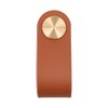 ZONADAH Set of 4 Leather Drawer Pulls, 64x25mm Leather Handles,
