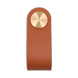 ZONADAH Set of 4 Leather Drawer Pulls, 64x25mm Leather Handles, Drawer Knob Pull Cabinet Pulls for Single Hole Drawers Wardrobe Cupboards Furniture Kitchen Bedroom