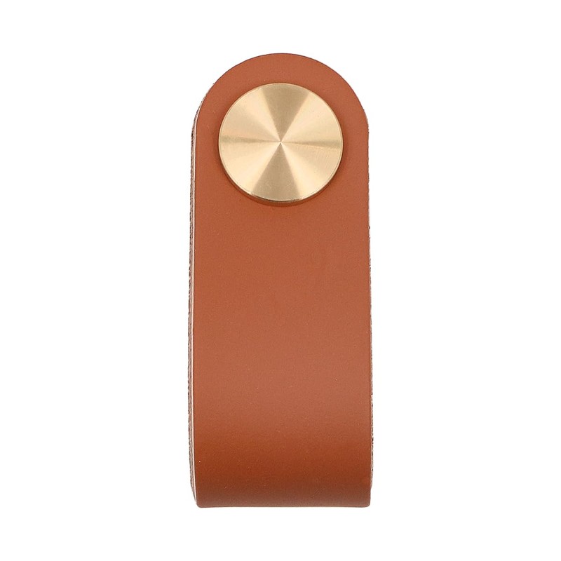 ZONADAH Set of 4 Leather Drawer Pulls, 64x25mm Leather Handles,