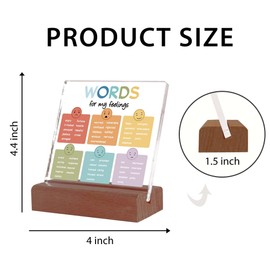 Mental Health Gifts, School Counselor Gifts, School Counseling Office Must Haves Decor, Mental Health Awareness Acrylic Sign With Wooden Stand, Positive Gift for Counseling Therapy Office Students