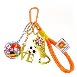 Soccer Fan Keychain Set - 4PCS Global Ball Ornaments