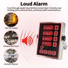 HUOYANSHE Commercial Kitchen Timer, 4-Channel Rechargeable Digital LED Stainless Steel