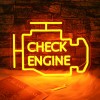 Check Engine Neon Light Sign, Garage LED Light Decor, Dimmable