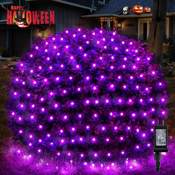 BlcTec Halloween Net Lights, 200 LED 8.2ft x 4.9ft Purple