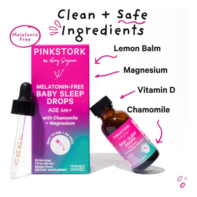 Gotas Para Dormir Pink Stork Baby Sin Melatonina 1 Oz