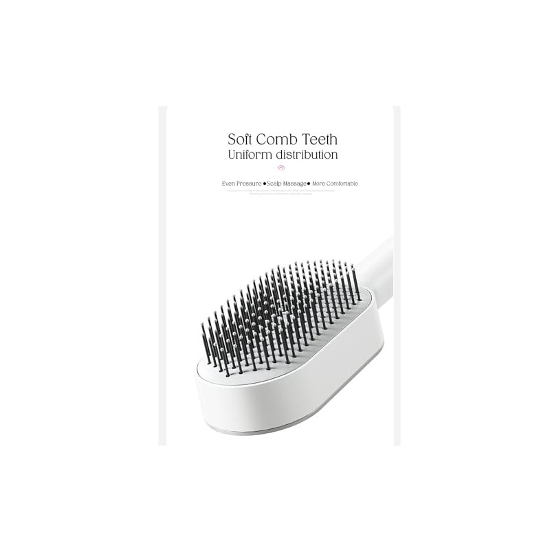ZJchao Cojín Cepillo para Cabello Autolimpieza Masaje del Cuero Cabelludo