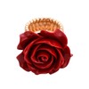 aimiliqi Vintage Rose Statement Ring, Red Flower Design, Gold-Plated Adjustable