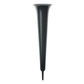matches21 Weatherproof Grave Vase with Ground Spike for Inserting as Grave Decoration, Narrow Plastic Cemetery Vase in Green for Grave Decoration, Plug-In Vase for Cemetery Decoration, Diameter 5 x 32