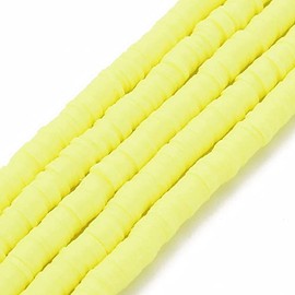 Handmade Polymer Clay Heishi Beads 6mm x 1mm ? Yellow