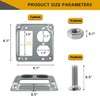 4 Inch Square Electrical Box Cover,1 GFCI and 1 Duplex