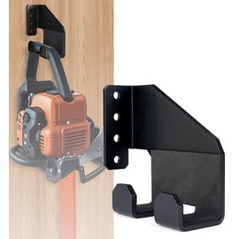 Toplamper Chainsaw Holder, Heavy-Duty Chainsaw Wall Mount Bracket, Chainsaw Hanger with Anti-Scratch Pads for Garage Organization, Storage Organizer - Black