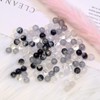 Niziky 100PCS Glass Beads for Jewelry Making, Mix 8MM Black