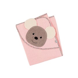 0 Sterntaler Mabel Mouse hooded bath towel. Age 80 months and above, 80 x 80 cm, pale pink.