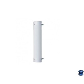 UNITED PACIFIC 48" TALL 180 DEGREE STAINLESS EXHAUST MUFFLER SHIELD - PLAIN 5"