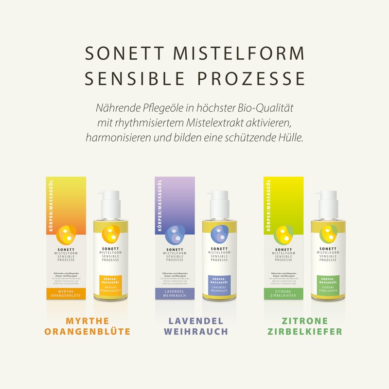 Sonett Mistletoe Shape Body and Massage Oil, Myrthe Orange Blossom