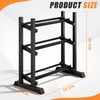 Dumbbell Rack 3-Tier Adjustable Dumbbell Rack Suitable for Dumbbells, Kettlebells,