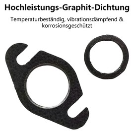 HAPPOW Manifold Gasket Exhaust Gasket Set for Yamaha Aerox 50cc 2T Scooter - Includes M6 x 32 mm Stud Bolts & 2 M6 Nuts