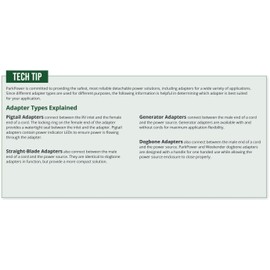 Weekender by ParkPower 20 Amp, 125V Male to 30 Amp, 125V Locking Female black Generator Adapter, Black