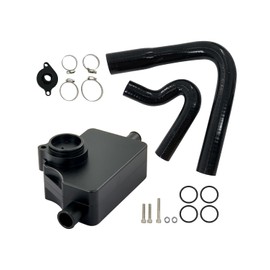 Aluminum Engine Crankcase Oil Separator PCV CCV Assembly 6.7L Powerstroke Diesel Fit for 2011-2024 Ford F250 F350 F450 Super Duty Vent Valve Engine Crankcase Replacement FC3Z-6A785-F PC3Z6A785A