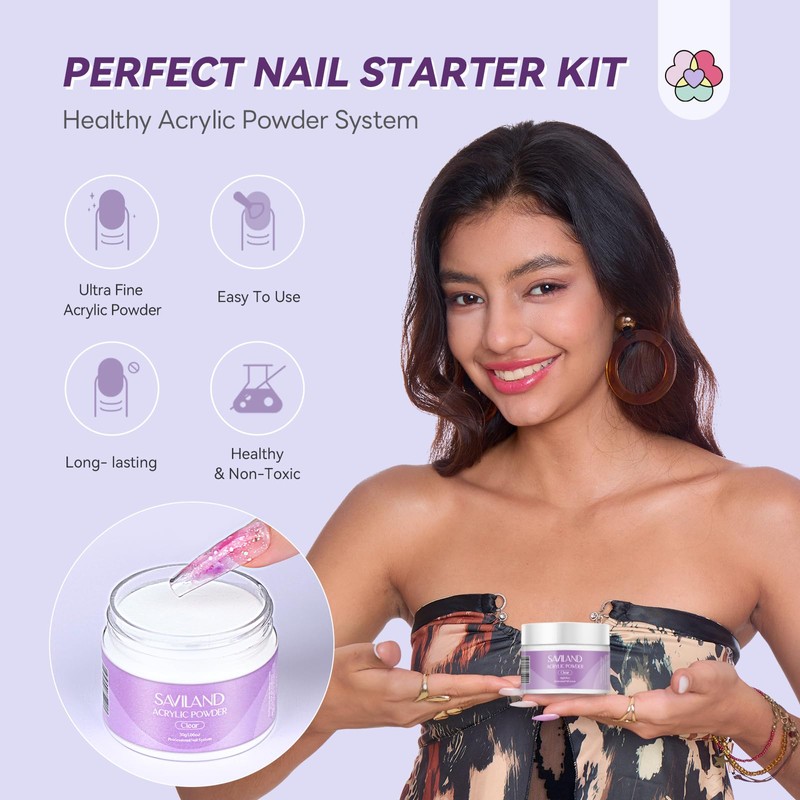 Acrylic Nail Kit for Beginners with Everything, Home Practice Set