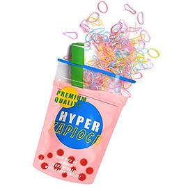 HAPI & Co Dog Hair Accessories, Tangle Free, Mini Hair Elastic, 300 Pieces, Hair Ornament, Hair Clip, Vivid