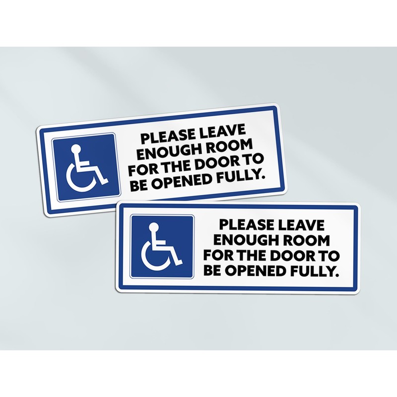 2 x 15cm Please Leave Door Room Access Vinyl Stickers