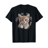 Funny Orange Tabby Cat Torn Fabric T-Shirt