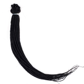 DreadLab - Synthetic Dreadlocks Backcombed Extensions 10 Pack Double Ended (Black)