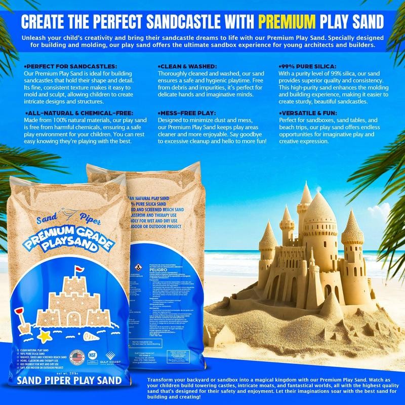 SandPiper 50 Pound Premium Grade Multi-Use Play Sand with Chemical