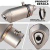 18.5'' Universal Slip-on Exhaust Muffler for Motorcycle ADV ATV UTV,