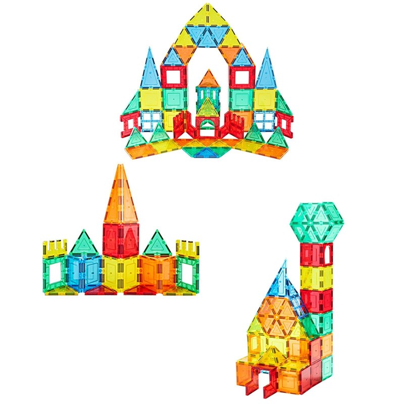 ZUMMY Kids Magnetic Building Blocks Tile Set (60 Piece)