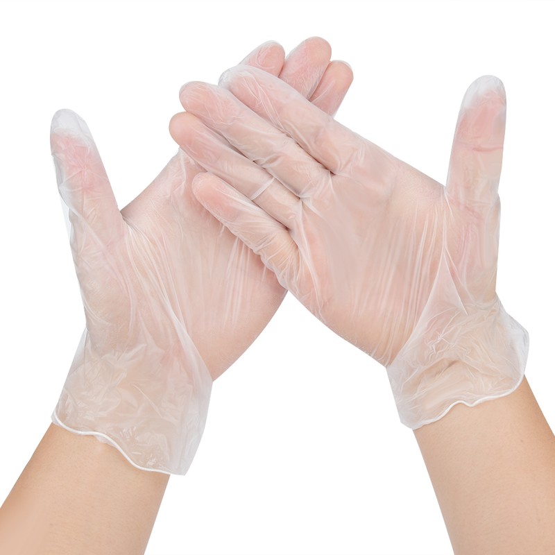 100pcs / box Disposable Gloves PVC Protective Gloves for Workplace