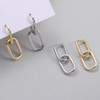 Earrings for Women Double Hoop Earrings Paper Clip Chain Earrings
