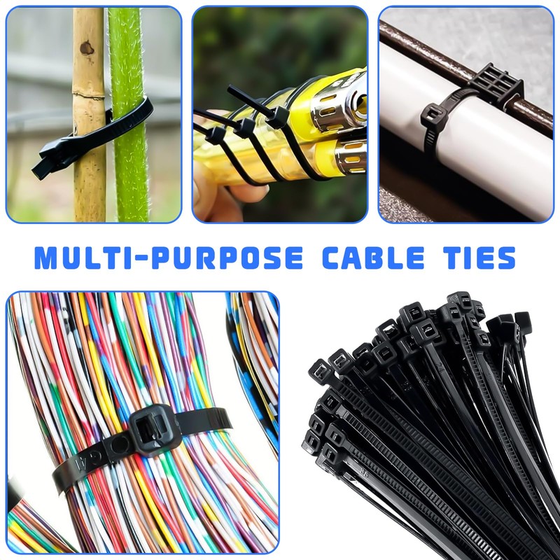 TTYSHIP® Pack of 200 Screw Cable Holders, Screw Base for