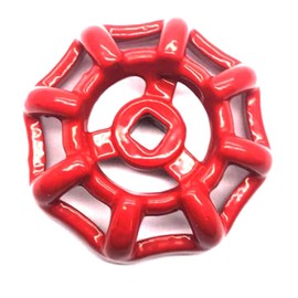 4 Pcs 76mm/3" Replacement Gate Valve Handwheel-Hose Bib Handle Replacement-Water Spigot Handle- Valve Handle- Globe Valve Switch Handle,Metal Outside Faucet Round Wheel Handle (Red, Square Hole-8x8mm)