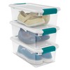 Sterilite 6 Qt Latching Storage Box, Stackable Bin with Latch