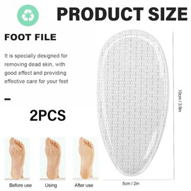 SGERUFZ Pack of 2 Glass Foot File | Glass Foot File Callus Remover for Feet | Heel Scratcher for Cracked Heels | Foot Scrubber for Dead Skin | Foot Care Pedicure Tool for Dry Feet