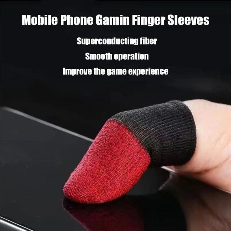 Finger Sleeves for Gaming,6 Pack Gaming Finger Sleeves,Black Thumb Sleeve