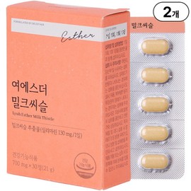 Esther Milk Thistle Silymarin Milk Thistle Extract 260mg National Nutrition Project, 2 boxes, 30 tablets / 여에스더 밀크씨슬 실리마린 밀크씨슬추출물 260mg 국민영양 프로젝트, 2박스, 30정