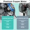 Hipoilk 10 Inch Shutter Exhaust Fan with Thermostat and Speed