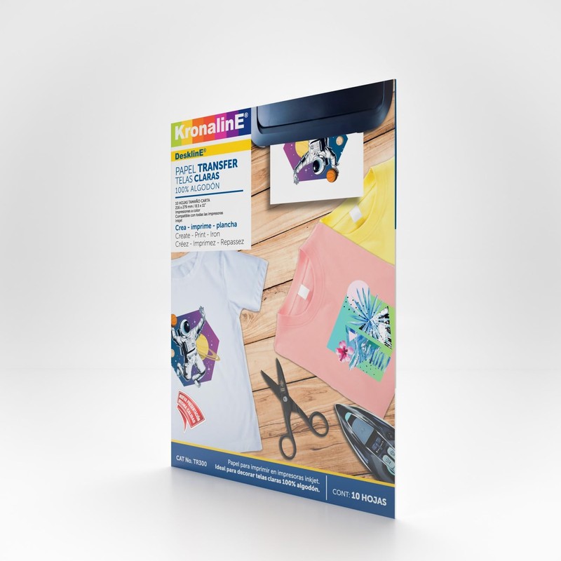 Papel Transfer Para Telas Claras (Paquete Con 10 Hojas Tamaño