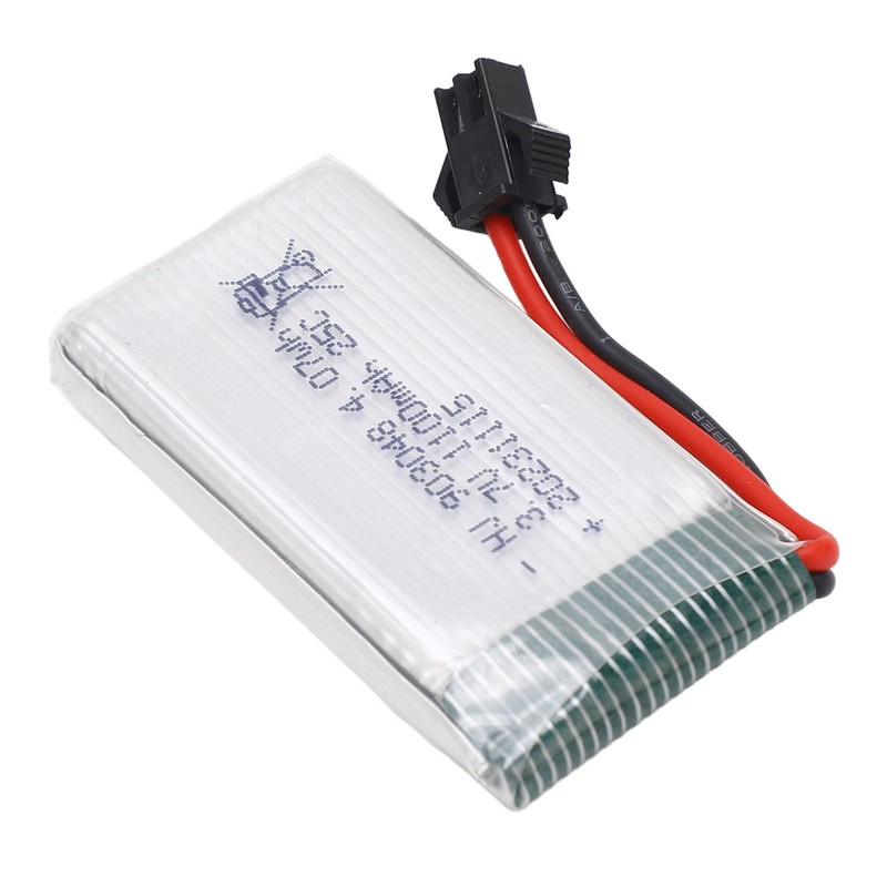 RC Aircraft Lithium Battery 3.7V 1100mAh with SM Black Plug