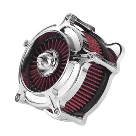HEYOMOTOR Air Filter Cleaner for Harley Davidson Softail Touring Street Road King Glide Trike for Harley Davidson Air Intake Filters for Softail Dyna 93-15, Touring 01-07 Red
